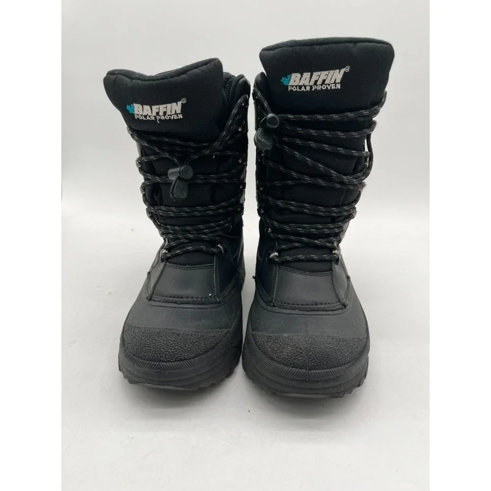 Baffin Polar Proven Young Crossfire Boys Black Snow Boots‎ Size 6